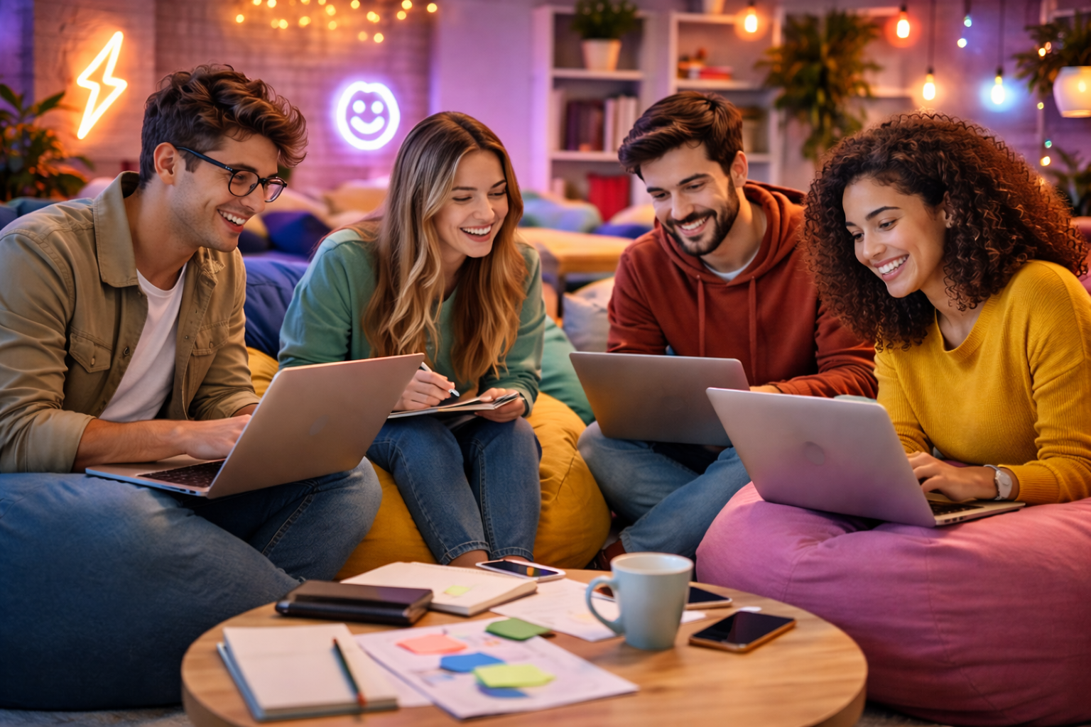 Trabalhando no Laptop